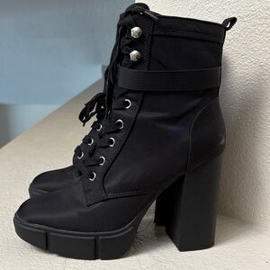Steve Madden Black Women's Lace-Up Ankle Boots